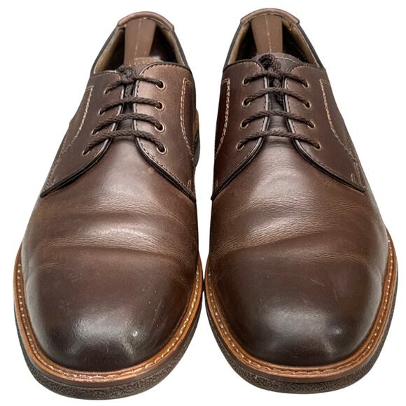 Joseph Abboud Brown Leather Lace Up Oxford Shoe Men 9.5 - Picture 2 of 8